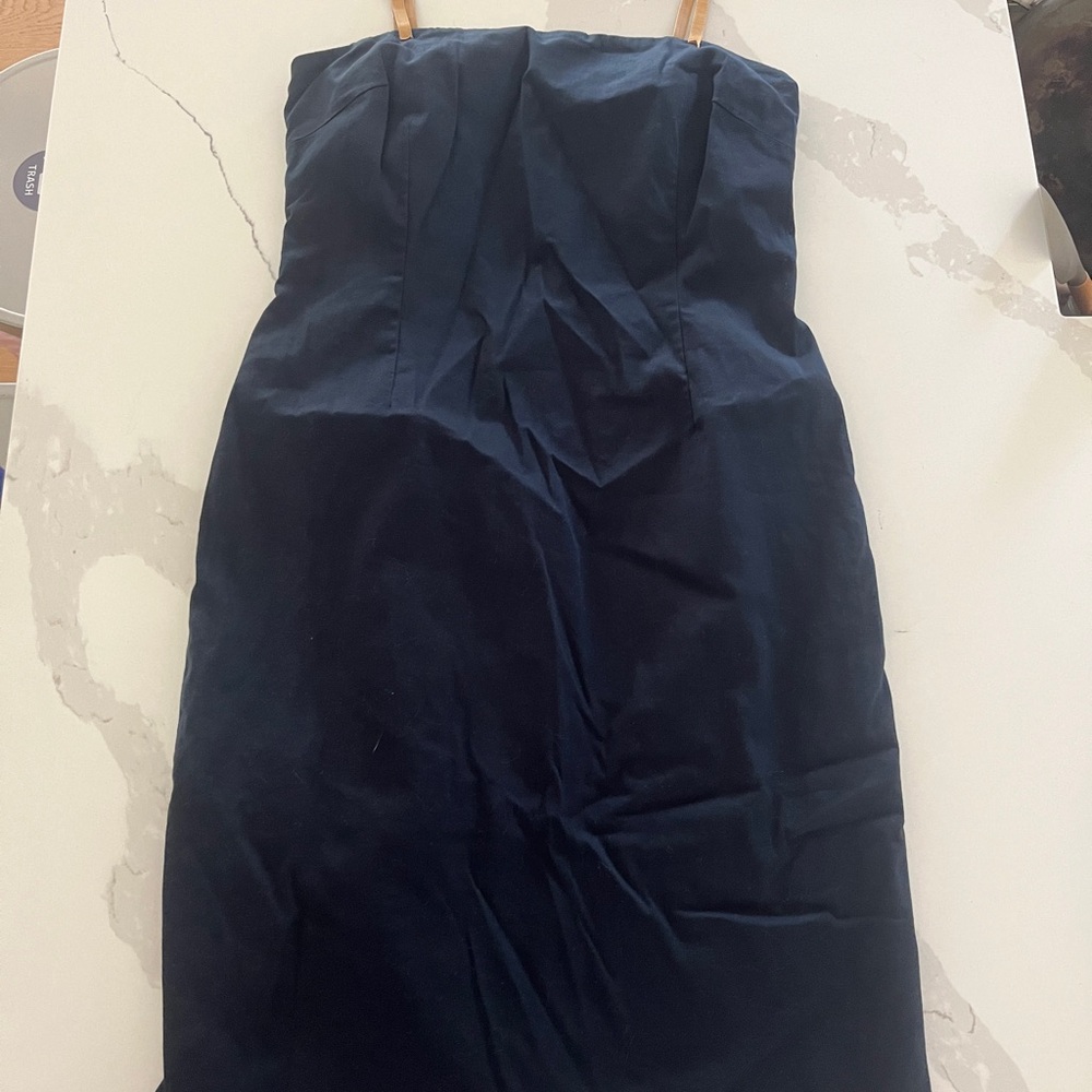 Elegant Navy Strapless Dress